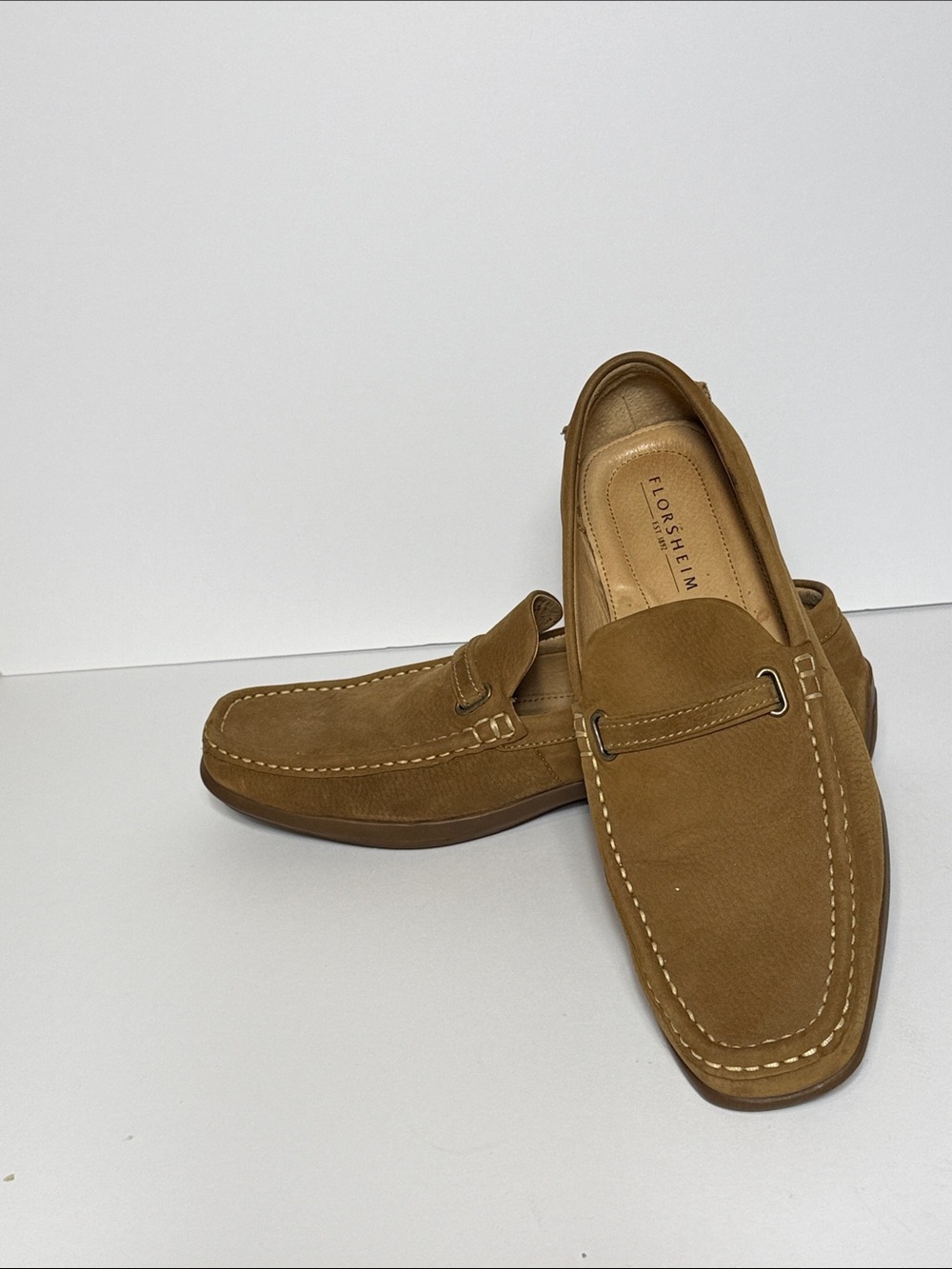 Florsheim Brown Suede Bit Loafers